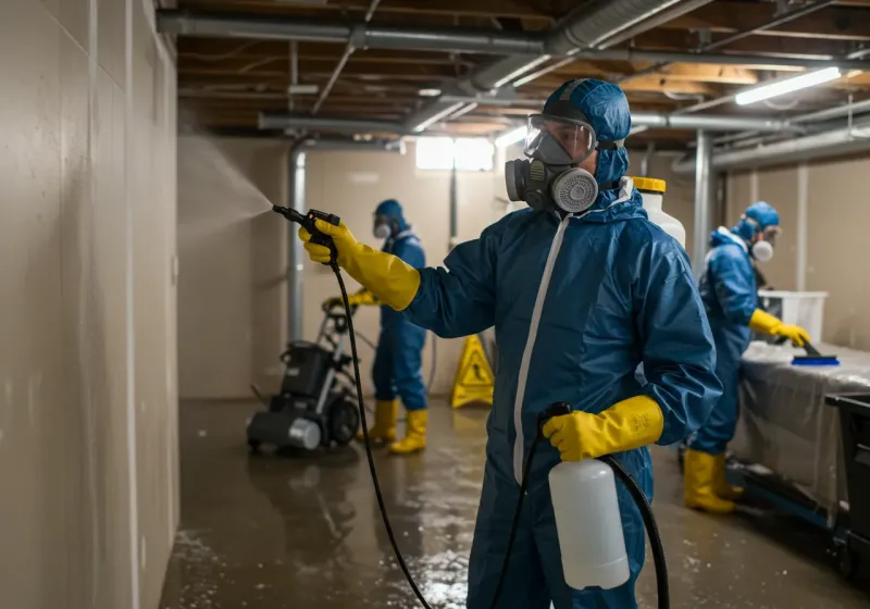 Basement Sanitization and Antimicrobial Treatment process in Denver, NC