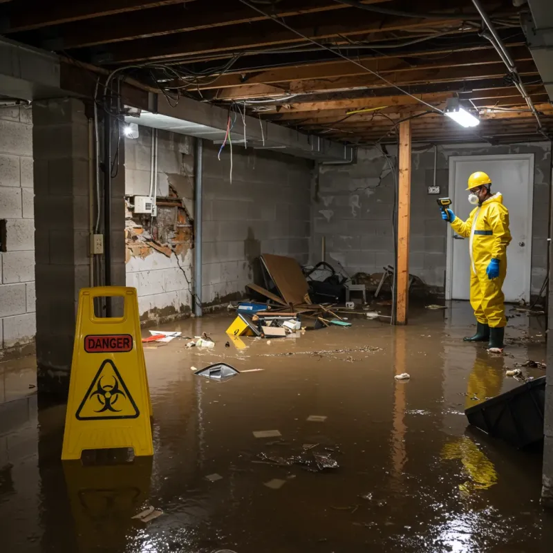 Flooded Basement Electrical Hazard in Denver, NC Property